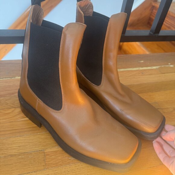GANNI Leather Chelsea Boots - Picture 2 of 5